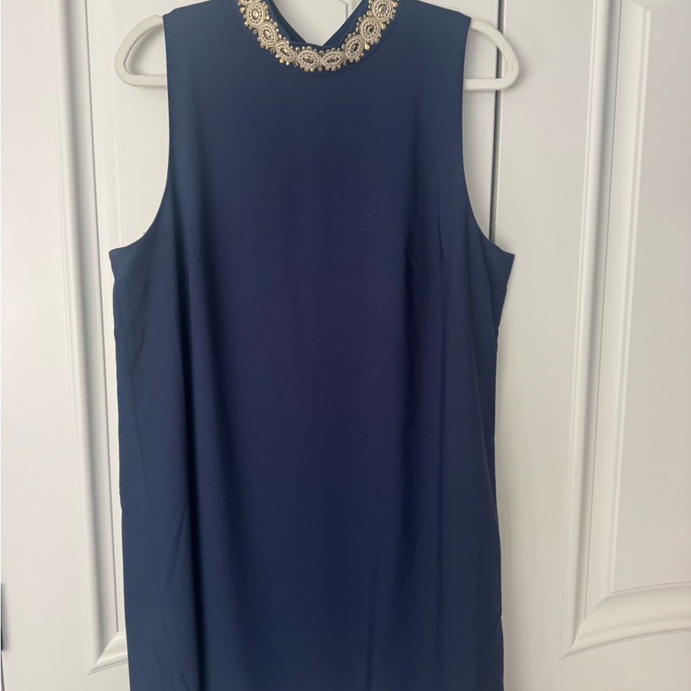 Lilly Pulitzer Navy Dress with Gold Accents